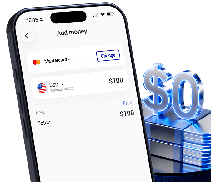 Add and withdraw money without fees